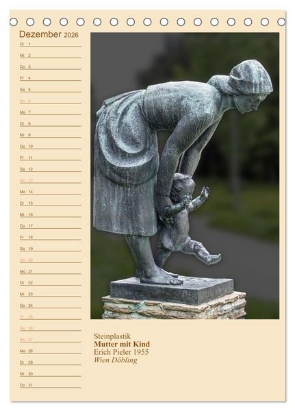 Produktbild: M&uuml;tter mit Kindern in der Kunst (Tischkalender 2026 DIN A5 hoch), CALVENDO Monatskalender