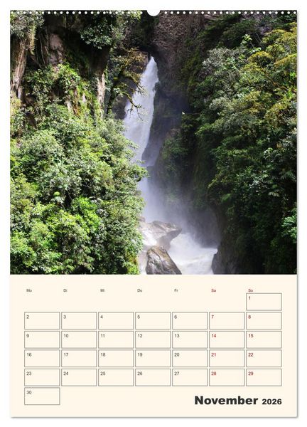 Produktbild: Ecuador - Terminplaner (Wandkalender 2026 DIN A2 hoch), CALVENDO Monatskalender