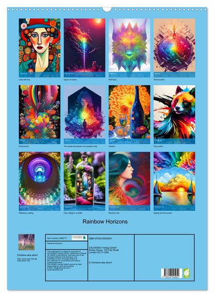 Produktbild: Rainbow Horizons (Wall Calendar 2026 DIN A2 portrait), CALVENDO 12 Month Wall Calendar