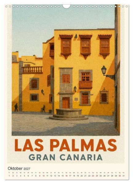 Produktbild: City Poster Gran Canaria (Wandkalender 2027 DIN A3 hoch), CALVENDO Monatskalender