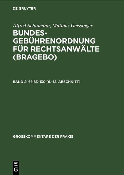 Produktbild: &sect;&sect; 83-130 (6.-12. Abschnitt)