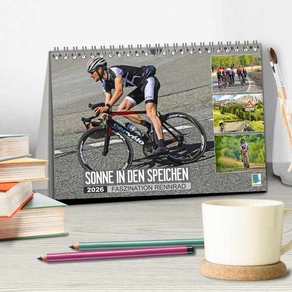 Produktbild: Sonne in den Speichen - Faszination Rennrad (Tischkalender 2026 DIN A5 quer), CALVENDO Monatskalender