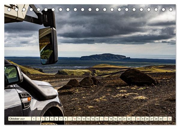 Produktbild: Overlanding on Iceland - Mit dem 4x4 Camper kreuz und quer &uuml;ber die Insel (Tischkalender 2027 DIN A5 quer), CALVENDO Monatskalender