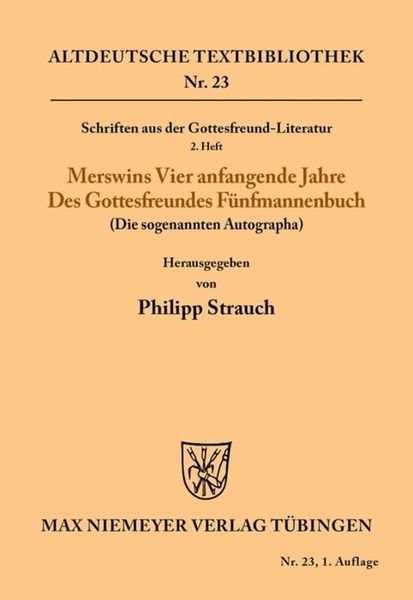 Produktbild: Schriften aus der Gottesfreund-Literatur