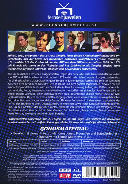 Produktbild: Francis Durbridge - Paul Temple - Box 1 [4 DVDs]