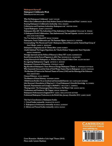 Produktbild: Shakespeare Survey 67
