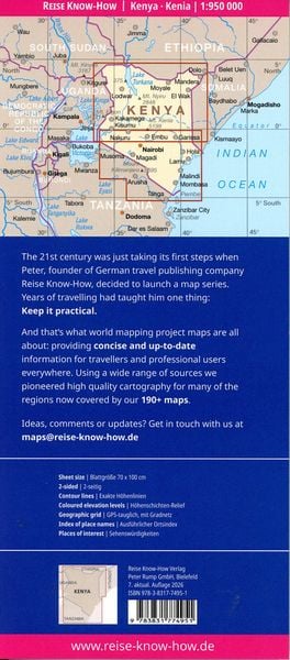 Produktbild: Reise Know-How Landkarte Kenia / Kenya (1:950.000)