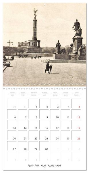 Produktbild: Bons baisers de Berlin : Cartes postales historiques de la ville (Calendrier mural carr&eacute; 2026 30x30 cm) Calendrier double avec une page pour vos prises de notes