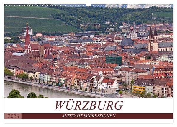 Produktbild: W&Uuml;RZBURG - ALTSTADT IMPRESSIONEN (Wandkalender 2026 DIN A2 quer), CALVENDO Monatskalender
