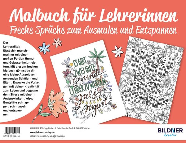 Produktbild: Malbuch f&uuml;r Lehrerinnen