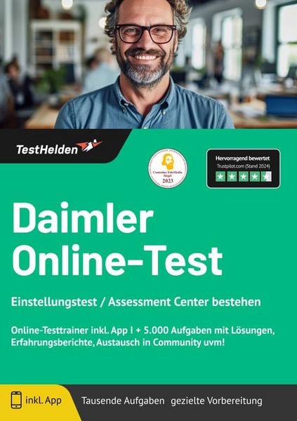 Daimler Online-Test: Einstellungstest / Assessment Center bestehen - Online-Test, Taschenbuch von Tom Wenk, TestHelden, 978-3-9854065-2-4
