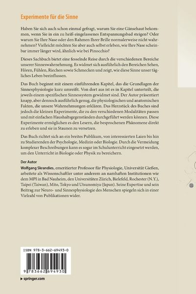 Produktbild: Experimente f&uuml;r die Sinne