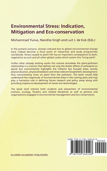 Produktbild: Environmental Stress: Indication, Mitigation and Eco-conservation