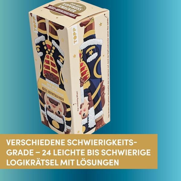 Produktbild: Der neue Kopfnussknacker &ndash; R&auml;tsel-Adventskalender (blaue Edition &ndash; 2026)