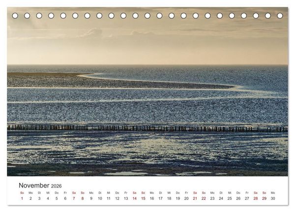 Produktbild: Schutzgebiet Wattenmeer (Tischkalender 2026 DIN A5 quer), CALVENDO Monatskalender