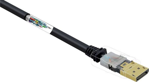 Produktbild: Renkforce DisplayPort Anschlusskabel DisplayPort Stecker, DisplayPort Stecker 1.00m Schwarz UHD 4K @ 60Hz vergoldete