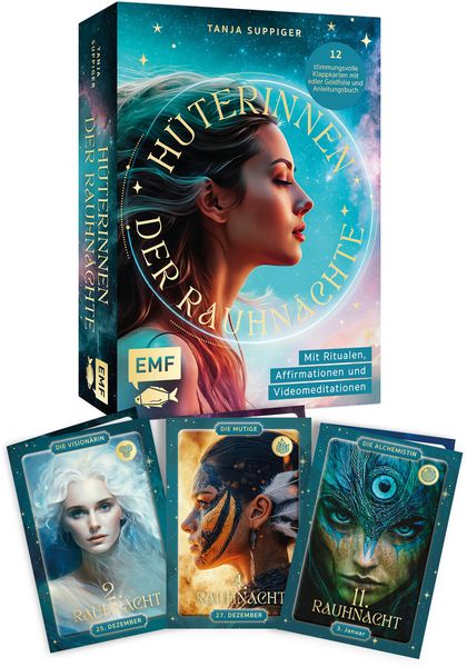Produktbild: Kartenset: H&uuml;terinnen der Rauhn&auml;chte | mit Ritualen, Affirmationen und Videomeditationen