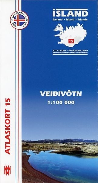 Produktbild: Island Atlaskort 15 Veidiv&ouml;tn 1:100.000