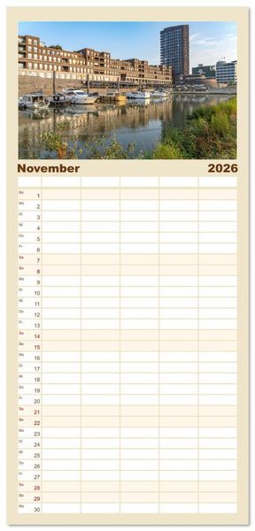 Produktbild: Familienplaner 2026 - Die ganze Vielfalt der Niederlande mit 5 Spalten (Wandkalender, 21 x 45 cm) CALVENDO