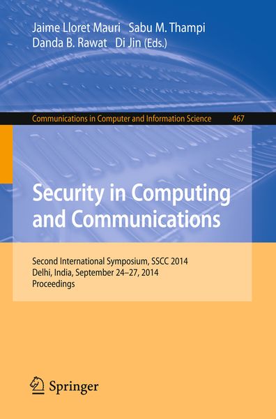 Produktbild: Security in Computing and Communications