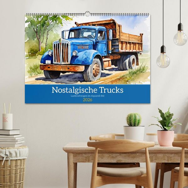 Produktbild: Nostalgische Trucks (Wandkalender 2026 DIN A2 quer), CALVENDO Monatskalender
