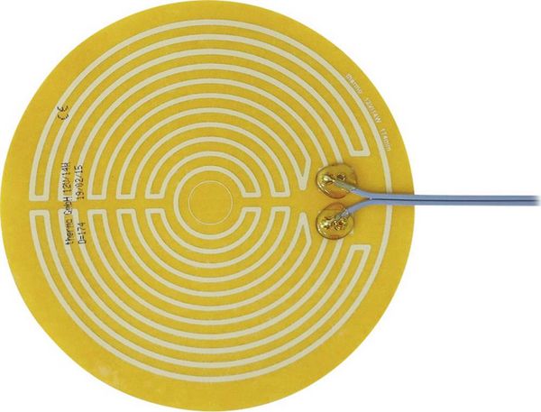 Produktbild: Thermo TECH Polyester Heizfolie selbstklebend 12 V/DC, 12 V/AC 14W Schutzart IPX4 (&Oslash;) 174mm