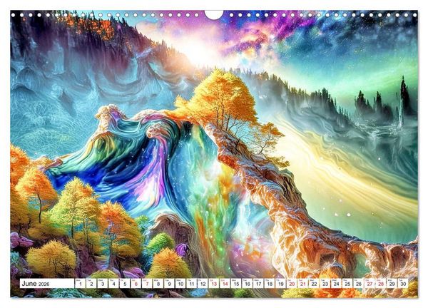 Produktbild: Psychedelic Landscapes (Wall Calendar 2026 DIN A3 landscape), CALVENDO 12 Month Wall Calendar