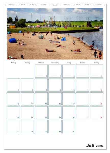 Produktbild: Friesland - Nordseebad Dangast (hochwertiger Premium Wandkalender 2026 DIN A2 hoch), Kunstdruck in Hochglanz