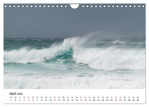 Produktbild: Naturschauspiel Wellen (Wandkalender 2026 DIN A4 quer), CALVENDO Monatskalender