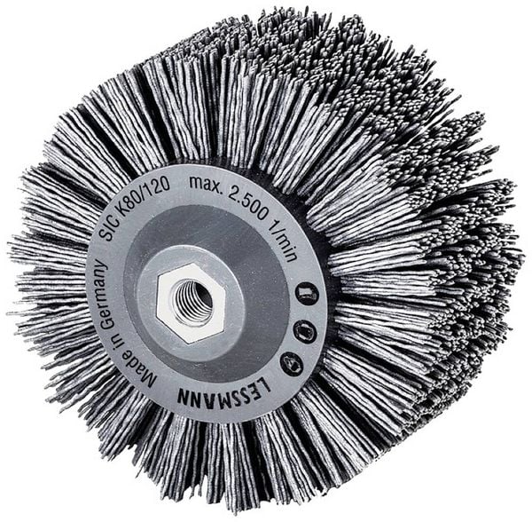 Produktbild: Lessmann Rundb&uuml;rste D.140mm M14 SiC Schleifborsten K.80 60mm 2500min 402880 1 St.