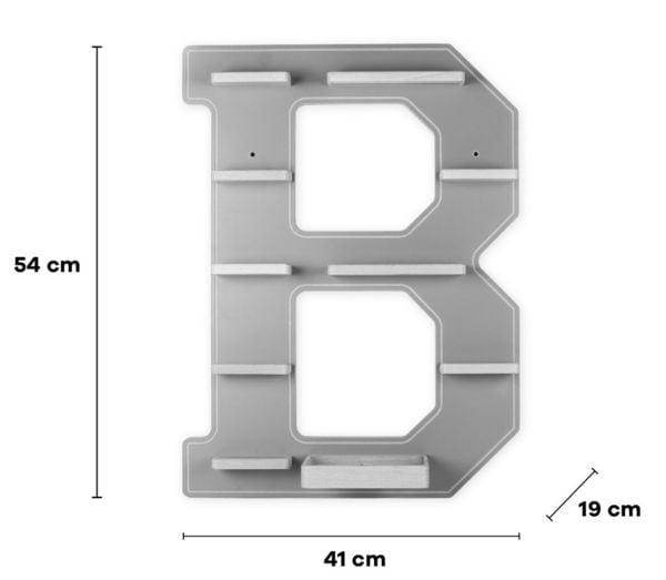 Produktbild: Wandregal  "Buchstabe B" f&uuml;r Toniebox