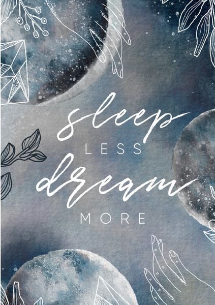 Moon Collection / Notizbuch, Bullet Journal, Journal, Planer, Tagebuch 'Sleep less, Dream more'; Taschenbuch von Christin Scharte, Epubli,