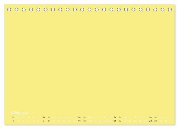 Produktbild: Bastelkalender - Gelb (Tischkalender 2026 DIN A5 quer), CALVENDO Monatskalender