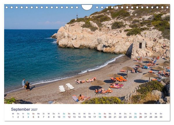 Produktbild: Str&auml;nde der Insel Rhodos (Wandkalender 2027 DIN A4 quer), CALVENDO Monatskalender