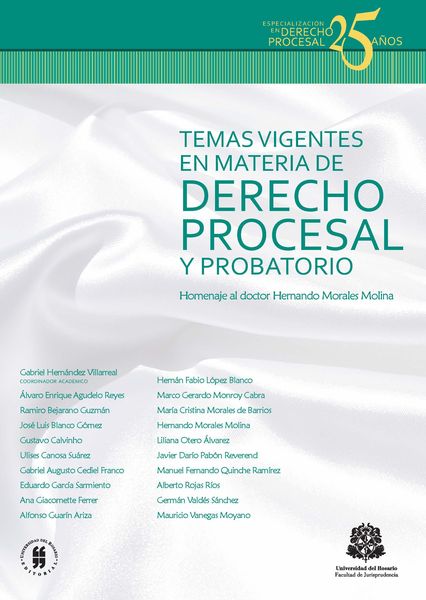 Produktbild: Temas vigentes en materia de derecho procesal y probatorio