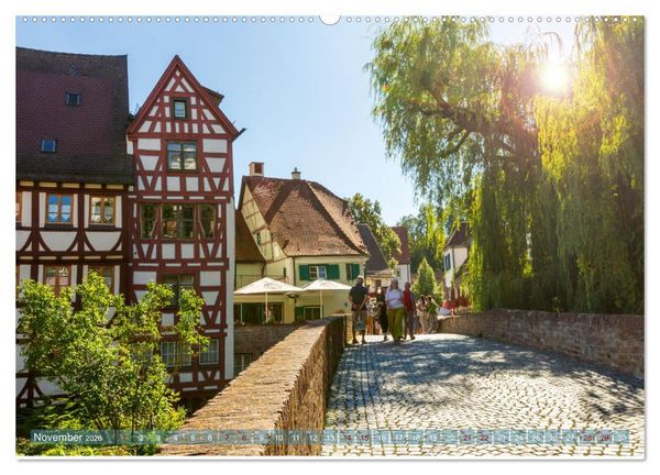Produktbild: Die Fischerstadt - Ein mittelalterliches Stadtviertel in Ulm (hochwertiger Premium Wandkalender 2026 DIN A2 quer), Kunstdruck in Hochglanz