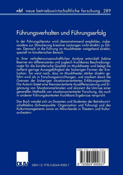 Produktbild: F&uuml;hrungsverhalten und F&uuml;hrungserfolg