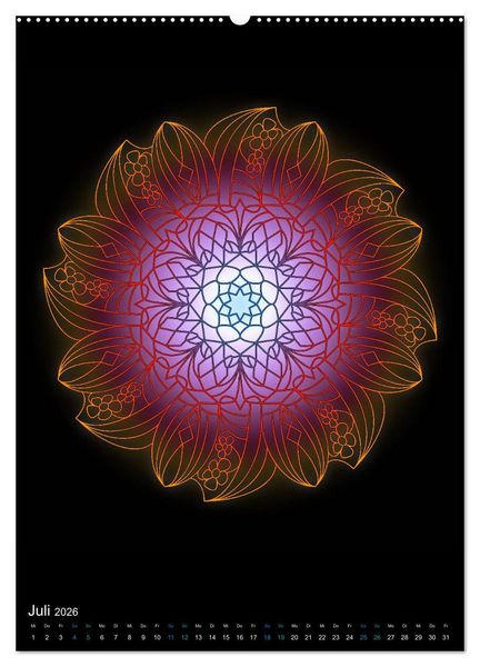 Produktbild: Mandala-Kalender 2026 (hochwertiger Premium Wandkalender 2026 DIN A2 hoch), Kunstdruck in Hochglanz