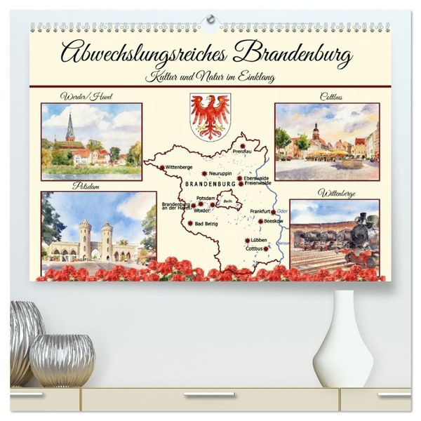 Produktbild: Abwechslungsreiches Brandenburg (hochwertiger Premium Wandkalender 2027 DIN A2 quer), Kunstdruck in Hochglanz