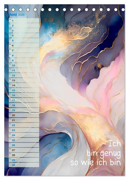 Produktbild: Der feminine Affirmationskalender (Tischkalender 2026 DIN A5 hoch), CALVENDO Monatskalender