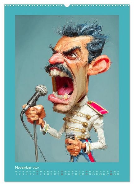 Produktbild: Rock-Rhythmus. Karikaturen zwischen Kunst und Kult (Wandkalender 2027 DIN A2 hoch), CALVENDO Monatskalender