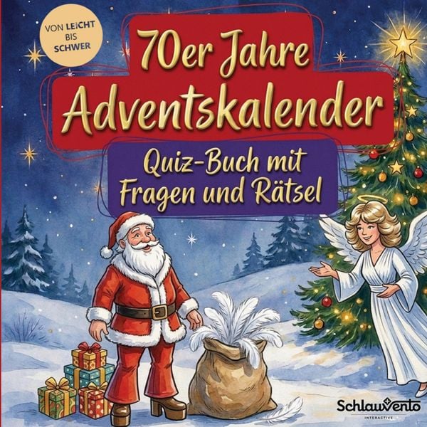 Produktbild: 70er Jahre-Adventskalender: Quiz-Buch mit Fragen und R&auml;tsel