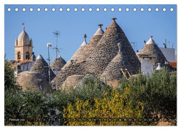 Produktbild: Alberobello &ndash; Apuliens Stadt der Trulli (Tischkalender 2026 DIN A5 quer), CALVENDO Monatskalender