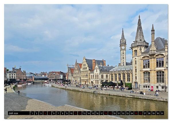 Produktbild: Rundreise kreuz und quer durch Holland und Belgien (Tischkalender 2026 DIN A5 quer), CALVENDO Monatskalender
