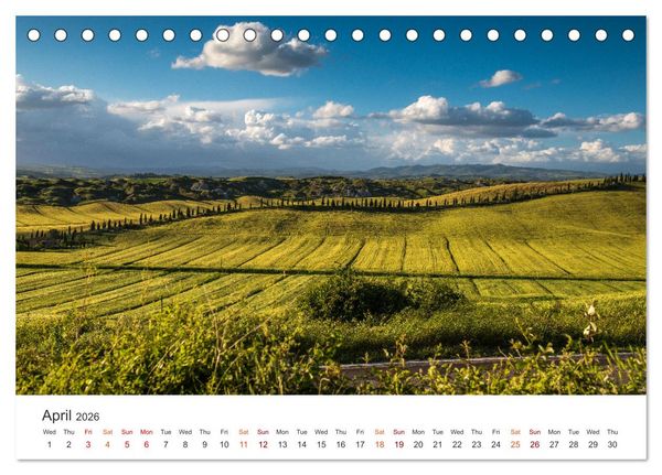 Produktbild: Tuscany A color palette (Desk Calendar 2026 DIN A5 landscape), CALVENDO 12 Month DeskCalendar