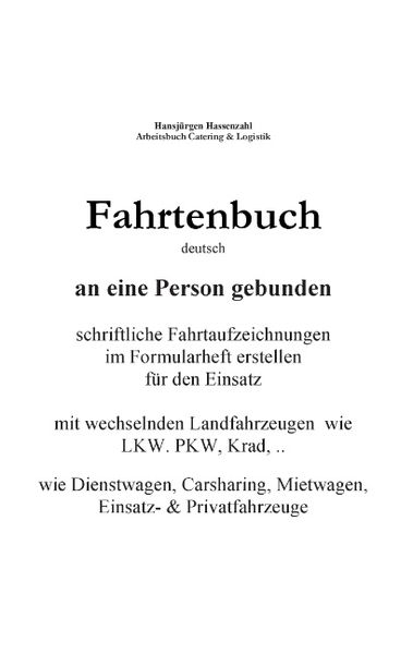 KFZ Fahrtenbuch & Fahrtaufzeichnung Carsharing/Mietwagen