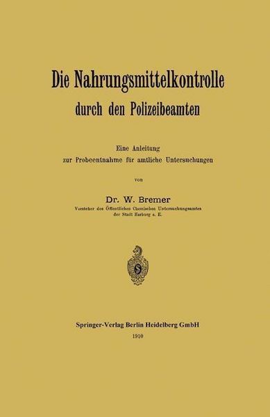 Produktbild: Die Nahrungsmittelkontrolle durch den Polizeibeamten