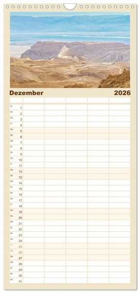Produktbild: Familienplaner 2026 - Zwischen Tradition und Moderne: Israel mit 5 Spalten (Wandkalender, 21 x 45 cm) CALVENDO