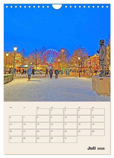 Produktbild: Winterliches Oslo - Terminplaner (Wandkalender 2026 DIN A4 hoch), CALVENDO Monatskalender
