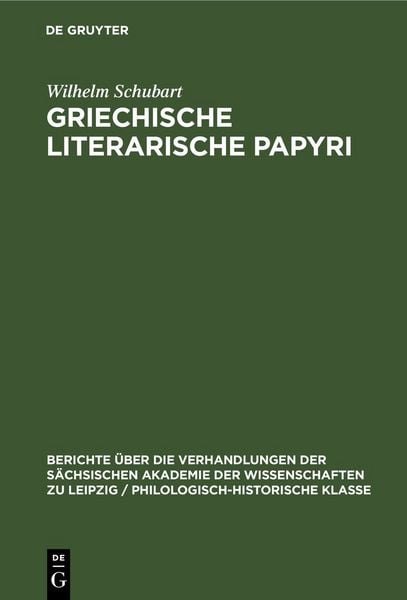 Produktbild: Griechische literarische Papyri